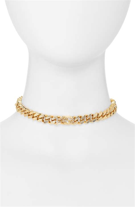 gucci interlocking g choker|Gucci Interlocking G Gourmette Link Choker .